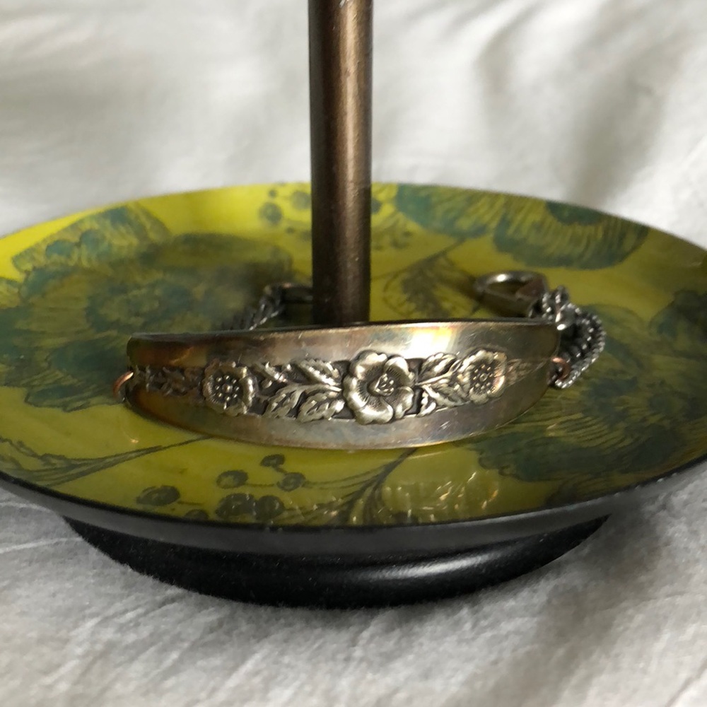 Vintage Aged Silver Spoon Bracelet